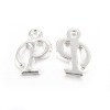 Silver Color Plated Alloy Letter Pendants PALLOY-J718-01S-P-1