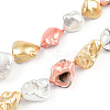 Electroplated Natural Freshwater Shell Beads Strands SHEL-R113-01H-1