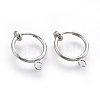 Brass Clip-on Hoop Earrings KK-L169-06P-2