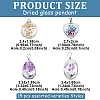 15Pcs 5 Styles Transparent Glass Pendants GLAA-YW0004-65-2
