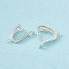 Brass Hoop Earring Findings with Latch Back Closure KK-A172-21S-3