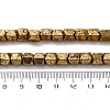 Electroplated Natural Lava Rock Beads Strands G-A256-D01-01G-4