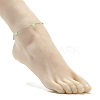 Natural Dyed White Jade & Malaysia Jade Anklets for Women AJEW-AN00476-05-3