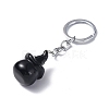 Natural Obsidian Keychains KEYC-P011-04P-07-3