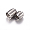 Tarnish Resistant 304 Stainless Steel Magnetic Clasps with Glue-in Ends X-STAS-Q164-3