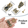 Brass Shackle Clasps KK-WH0816-047AB-2