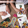Flower/Bird Pattern Cardboard DIY Paper Quilling Tools Drawings Sample Cards DIY-GA0006-36-7