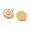 304 Stainless Steel Pave Natural Shell Pendants STAS-F319-02C-G02-2