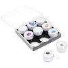 9 Slots Mini Round Plastic Jewelry Screw Top Bead Jars Sets with Velvet Inside AJEW-WH0472-42A-1