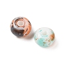 Opaque Spray Painted Glass Beads GLAA-G118-01E-2