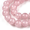 Baking Paint Crackle Glass Beads Strands X-DGLA-Q023-8mm-YS7-3