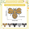 12Pcs 6 Styles Bees Hotfix Rhinestone Iron on Patches Appliques DIY-CP0009-67-2
