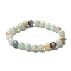 Natural Amazonite Bead Stretch Bracelets BJEW-K212-B-007-7