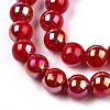 Electroplate Opaque Glass Beads Strands GLAA-T032-P6mm-AB04-2