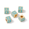 Rack Plating Brass Enamel Beads KK-B060-04G-06R-3