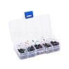 180Pcs 10 Style Opaque Black Acrylic Beads MACR-YW0001-53-4