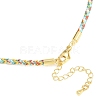 Braided Polycotton Cord Necklaces Making MAK-F038-B18-G-3