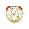 Rack Plating Brass Enamel Beads KK-U029-22G-03-1