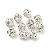 10mm Brass Rhinestone Beads X1-KK-S519-01C-S-1