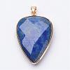 Faceted Natural Lapis Lazuli Pendants G-F340-02A-1