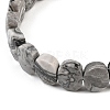 Natural Ocean Jasper Oval Beaded Stretch Bracelet G-E010-01-14-2