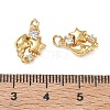 High Polished Ocean Brass Micro Pave Clear Cubic Zirconia Pendants CU-CBAF3CF-02G-01-3