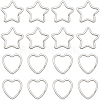 30Pcs 2 Styles Zinc Alloy Split Rings FIND-SP0004-19-1