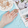 60Pcs 2 Colors Alloy Open Back Bezel Pendants FIND-OC0003-36-3
