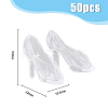 SUPERFINDINGS 50 Pairs Transparent Plastic Mini High-heeled Shoes DJEW-FH0001-15-2
