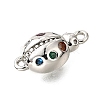Brass Micro Pave Colorful Cubic Zirconia Links KK-D356-18P-2