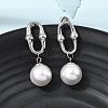 304 Stainless Steel Stud Dangle Earrings EJEW-E618-01P-3