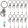 10Pcs Alloy Bar Beadable Keychain for Jewelry Making DIY Crafts KEYC-YW0001-29B-1