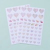 Heart Pattern Decorative Labels Stickers DIY-L030-08B-1