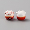 Handmade Porcelain Beads PORC-WH0006-02G-1