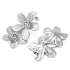304 Stainless Steel Flower Stud Earrings for Women EJEW-U023-09P-3