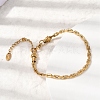 304 Stainless Steel Cable Chains Bracelets for Women BJEW-A158-02B-G-3