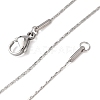 Tarnish Resistant 304 Stainless Steel Boston Chain Necklaces STAS-O053-15P-2