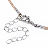 Waxed Cotton Cord Necklace Making MAK-S032-1.5mm-B16-4