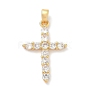 Brass Micro Pave Cubic Zirconia Pendants KK-A281-26C-G-1