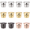 BENECREAT 12Pcs 4 Colors Brass Micro Pave Cubic Zirconia Puppy Beads ZIRC-BC0001-14-9