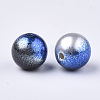 Rainbow ABS Plastic Imitation Pearl Beads OACR-Q174-6mm-11-2