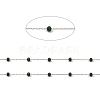Glass Round Beaded Chains CHS-B003-04F-2