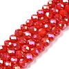 Electroplate Glass Beads Strands X-EGLA-A044-P6mm-B22-1