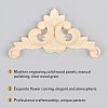 Olycraft Rubber Wood Carved Onlay Applique AJEW-OC0001-48-4