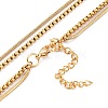 304 Stainless Steel Double Layer Necklaces NJEW-M181-25G-4