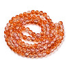 Transparent Crackle Baking Paint Glass Beads Strands DGLA-T003-01C-11-2