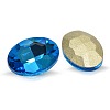 Faceted Oval Glass Pointed Back Rhinestone Cabochons RGLA-A010-10x14mm-S07-2