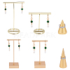 4 Sets 4 Styles Metal Earring Display Stand Sets EDIS-FG0001-37-6