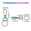   10Pcs Rainbow Color Zinc Alloy Keychain Clasps FIND-PH0006-45-2