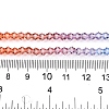 Gradient Color Baking Paint Glass Bead Strands DGLA-A039-T6mm-A015-5